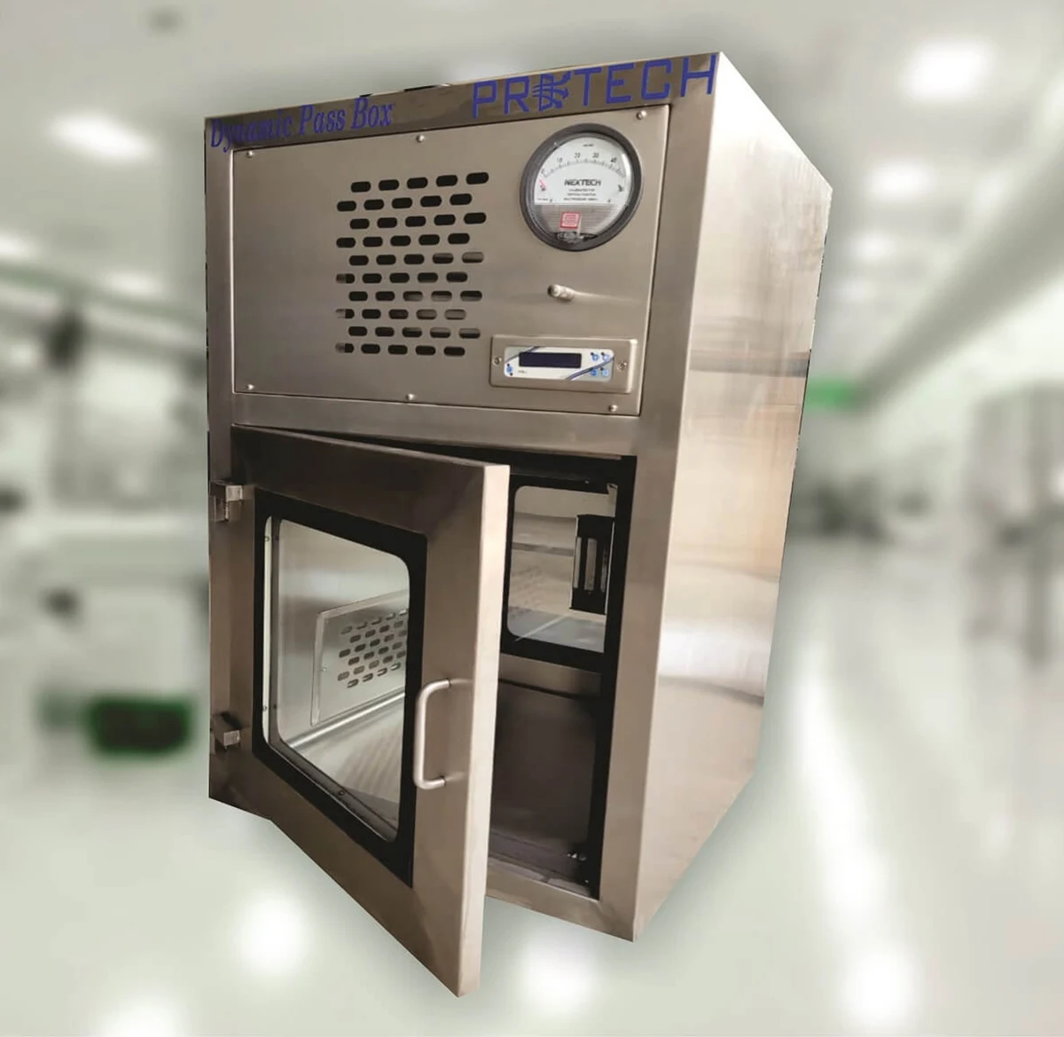 Dynamic Pass Box Manufacturer in Ahmedabad, Gujarat – ProtechAir Cleanroom Solutions